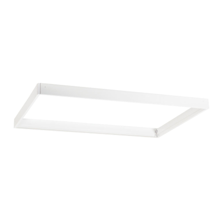 Rama alba din aluminiu pentru montaj panou LED slim 295x1195 mm [0]