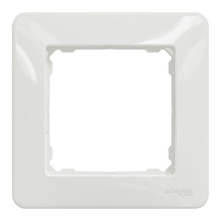 Aparataj - Rama decorativa alba lucioasa cu 1 post pentru aparataj electric incastrat