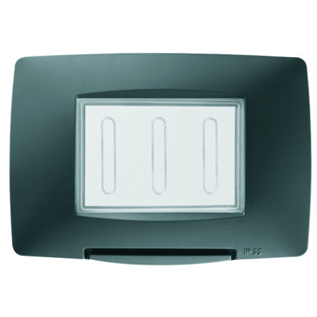 Modular - Rama etansa alba IP55 pentru aparataj modular cu 3 module si suport inclus