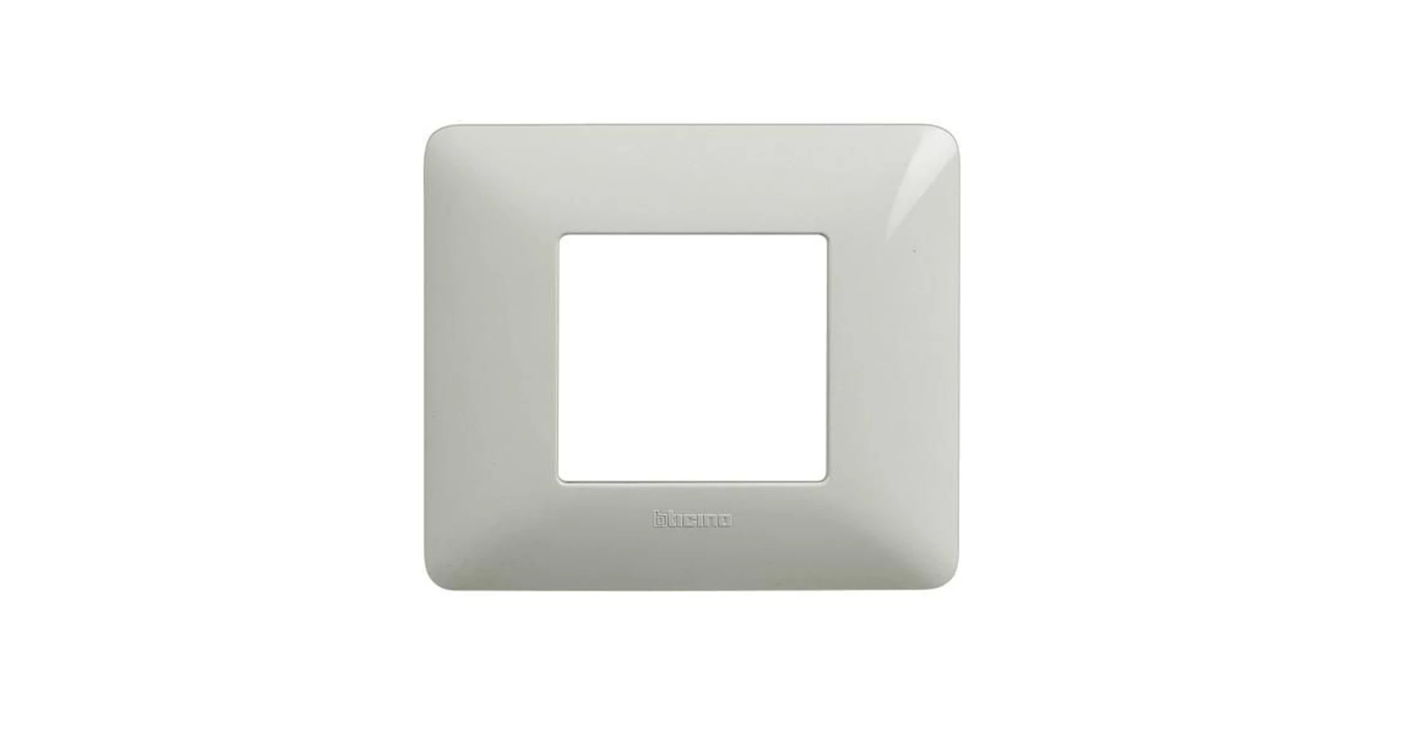 Rama ornament alba pentru aparataj modular cu 2 module si montaj incastrat [1]