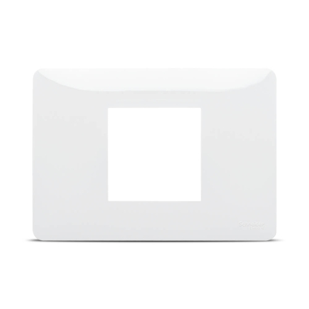 Rama ornament alba lucioasa pentru aparataj modular cu 2 module [1]