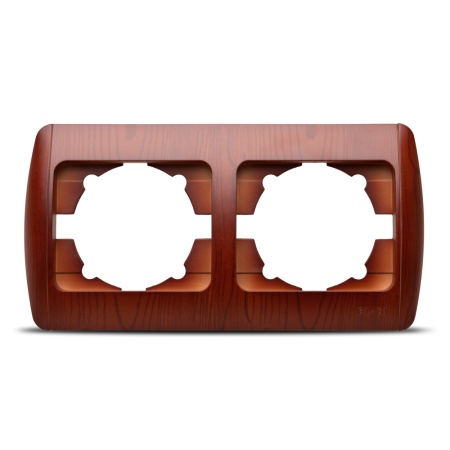 Aparataj - Rama ornament cires cu 2 posturi pentru aparataj electric incastrat