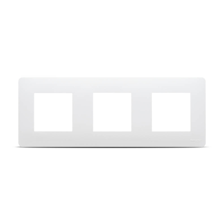 Modular - Rama ornament alba pentru 3 posturi si 3 x 2 module pentru aparataj modular incastrat