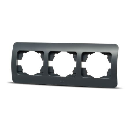 Aparataj - Rama ornament tripla antracit pentru aparataj incastrat standard german