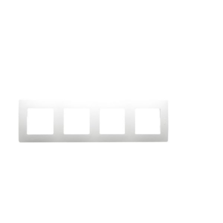 Aparataj - Rama ornamentala alba cu 4 posturi pentru aparataj incastrat Niloe