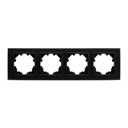 Rama ornament negru mat cu 4 posturi pentru aparataj electric Zena [0]