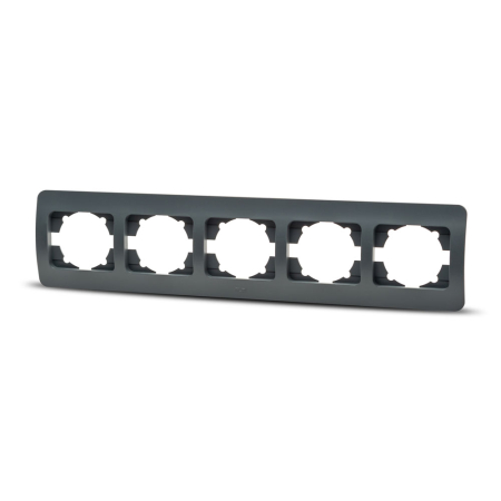 Aparataj - Rama ornamentala antracit cu 5 posturi pentru aparataj electric incastrat