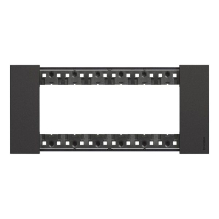 Modular - Rama ornament neagra pentru 6 module cu montaj ingropat Living Now
