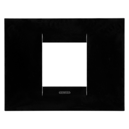 Aparataj - Rama ornamentala GEO negru toner lucios pentru aparataj modular cu 2 module