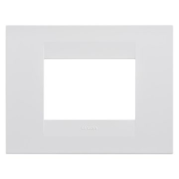Modular - Rama ornamentala GEO alba pentru aparataj modular cu 3 module