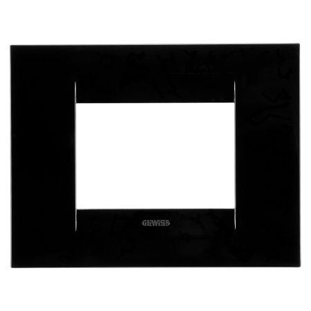 Modular - Rama ornamentala GEO cu 3 module si finisaj negru toner lucios