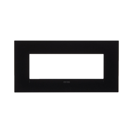 Rama ornamentala Geo negru toner pentru aparataj modular 6 module [0]