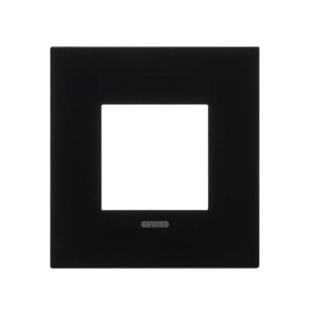 Modular - Rama ornament negru toner lucios pentru aparataj modular cu 2 module