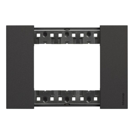 Rama ornament neagra pentru 3 module cu montaj incastrat [0]