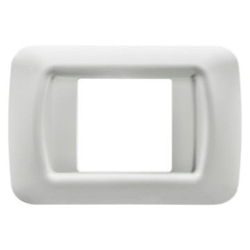 Modular - Rama ornament alba lucioasa pentru aparataj modular cu 2 module