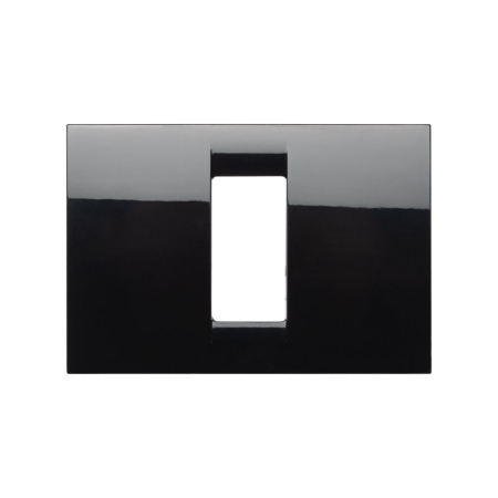 Modular - Rama ornament Virna pentru 1 modul cu finisaj lucios negru toner