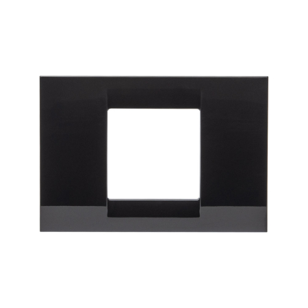 Modular - Rama ornamentala Virna neagra lucioasa pentru aparataj modular 2 module