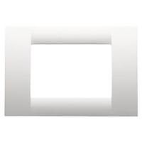 Rama ornamentala alba lucioasa pentru aparataj modular cu 3 module [1]