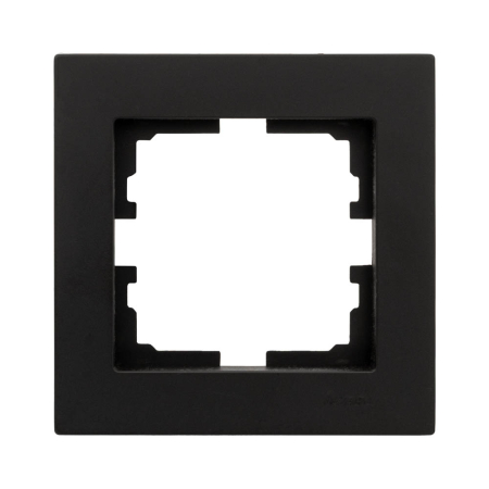 Aparataj - Rama ornamentala cu 1 post Vesna in finisaj negru catifelat pentru aparataj incastrat
