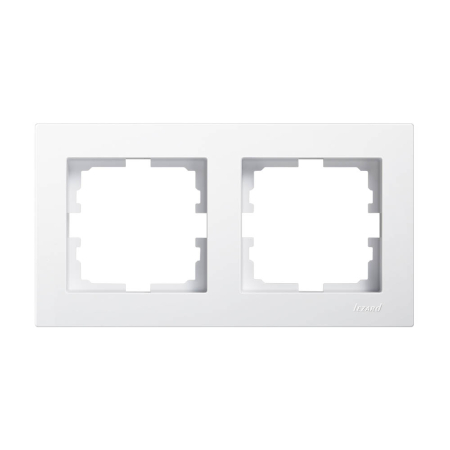 Rama ornamentala alba cu doua posturi pentru aparataj electric incastrat [0]