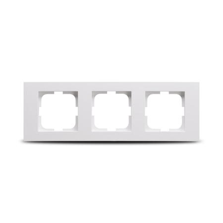 Aparataj - Rama ornamentala alba cu 3 posturi pentru aparataj electric incastrat