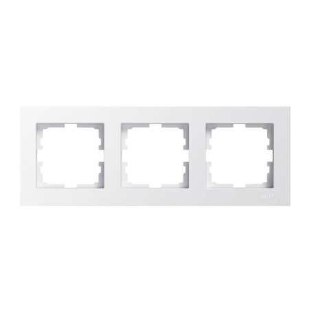 Aparataj - Rama ornamentala alba cu 3 posturi pentru aparataj electric incastrat