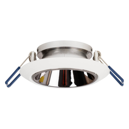 Rama spot incastrata alba cu reflector platin pentru bec GU10, dimensiuni 87x85 mm [0]