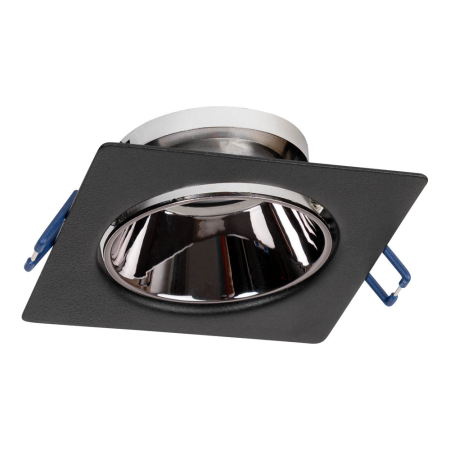 Spoturi LED - Rama spot incastrabila neagra din aluminiu pentru sursa GU10 87 x 85 mm