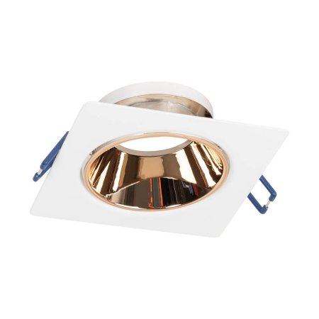 Spoturi LED - Rama spot incastrata alba pentru bec GU10 cu dimensiuni 87 x 85 mm