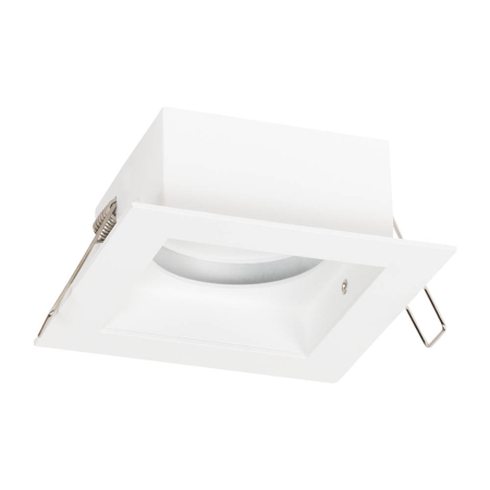 Spoturi LED - Rama spot incastrata alba pentru bec GU10 cu dimensiuni 100 x 90 mm
