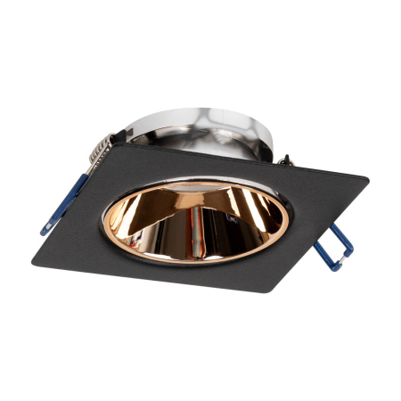 Spoturi LED - Rama spot incastrata Leo neagra pentru dulie GU10, 87 x 85 mm