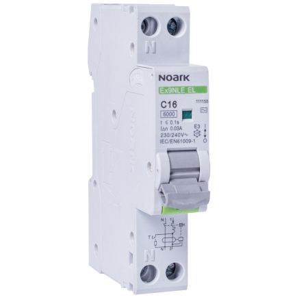 Protectie - RCBO electronic 1P plus N 16 A 30 mA tip AC cu latime de un modul