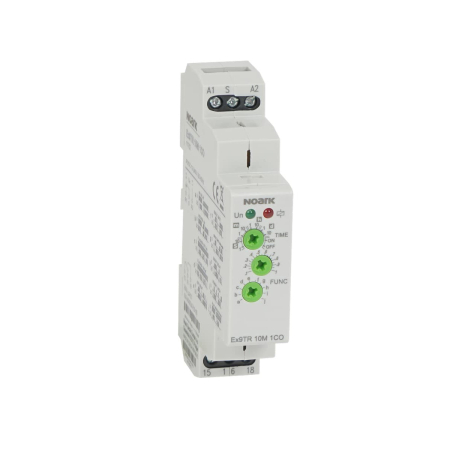 Protectie - Releu de timp multifunctional pentru sina DIN cu 10 functii si contact comutator de 16 A