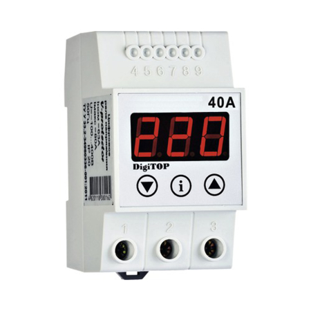 Releu digital monofazat pentru protectie tensiune 40A cu montaj pe sina DIN [0]
