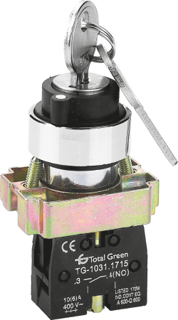 Butoane si comutatoare - Selector cu cheie 1ND IP40 pentru comanda electrica