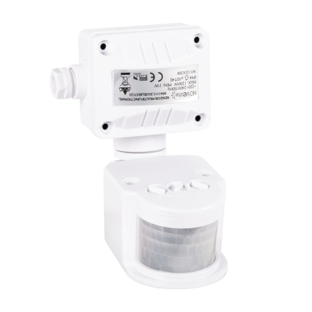 Protectie - Senzor de miscare aparent alb cu detectie 180 grade si protectie IP44