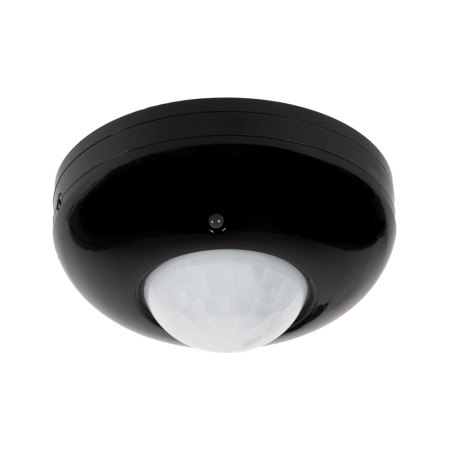 Protectie - Senzor de miscare PIR negru pentru tavan cu detectie 360 grade si protectie IP20