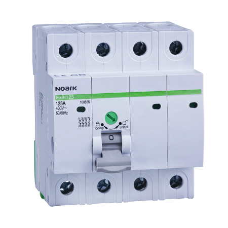 Separator sarcina - Separator de sarcina modular cu 4 poli si curent nominal 100 A pentru tablou electric