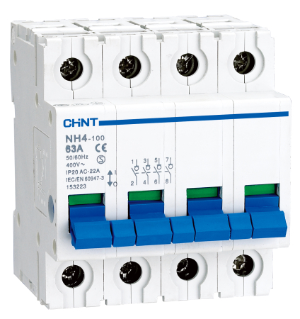 Protectie - Separator de sarcina modular cu 4 poli si curent nominal 63A pentru sina DIN