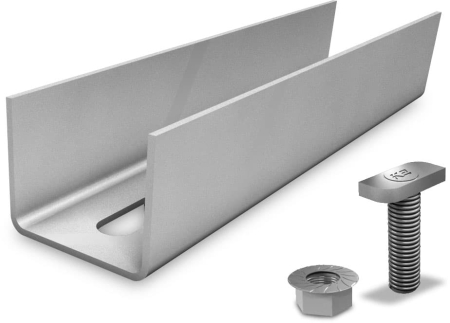 Structura - Set conector sina SolidRail Medium Alpin cu suruburi si piulite