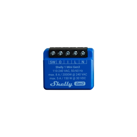 Smart SHELLY - Shelly 1 Mini Gen3 releu WiFi cu contact uscat