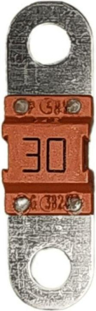 Invertoare - Siguranta MIDI 30A 58V pentru sisteme 48V pe fundal alb