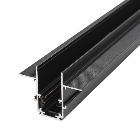 Surse de iluminat - Sina magnetica neagra de 1 m pentru iluminat magnetic la 48 VCC