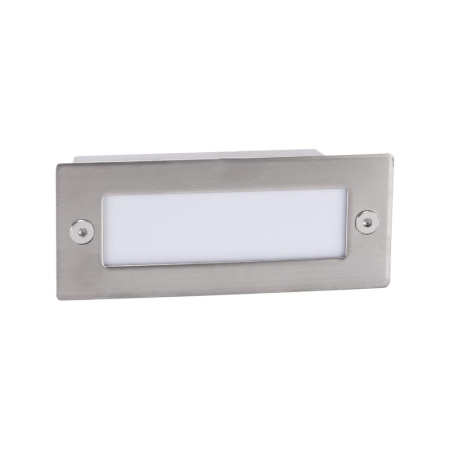 Spoturi - Spot incastrat gri din otel inoxidabil pentru exterior cu 12 LED-uri, lumina rece 6400K si protectie IP65