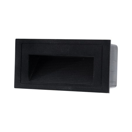 Spoturi LED - Spot incastrat negru pentru trepte cu LED 3W lumina calda 3000K si protectie IP54
