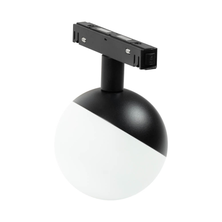 Surse de iluminat - Spot LED tip glob negru de 12W pentru sina magnetica cu lumina neutra 4000K