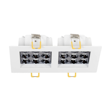 Spoturi LED - Spot LED patrat alb pentru montaj incastrat cu lumina neutra 4000K