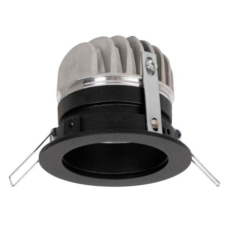 Spoturi LED - Spot LED rotund negru pentru montaj incastrat cu lumina neutra 4000K si protectie IP44