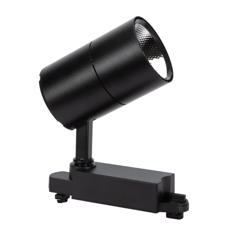 Surse de iluminat - Spot LED negru pentru sina clasica cu lumina calda 3000K
