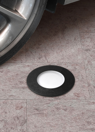 Surse de iluminat - Spot pietonal LED negru incastrabil in pardoseala cu difuzor mat si protectie IP67